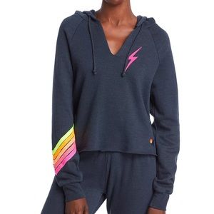 Aviator Nation lightning Bolt Chevron Hoodie